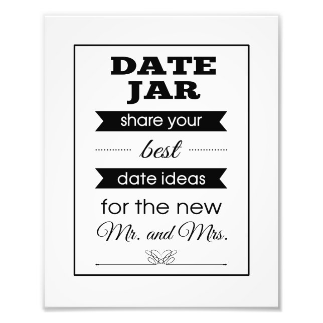 Impression Photo Banner Date Jar Mariage Sign (Devant)