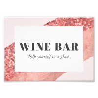 Bar à vin rose Gold, Blush & Sequin