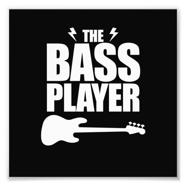 Impression Photo Basse Lecteur Guitare Jouer Musique Musicien Guita (Devant)