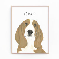 Basset Hound Art personnalisé
