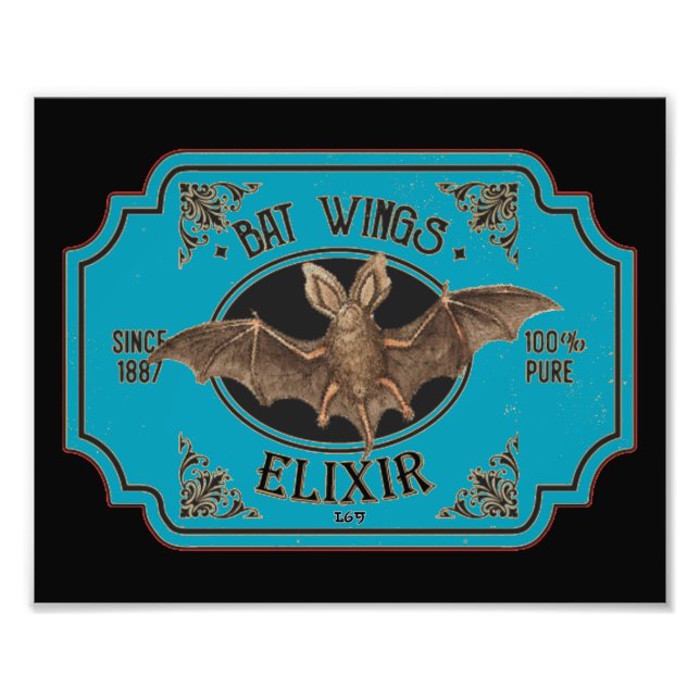 Impression Photo BAT WINGS ELIXIR drôle halloween (Devant)
