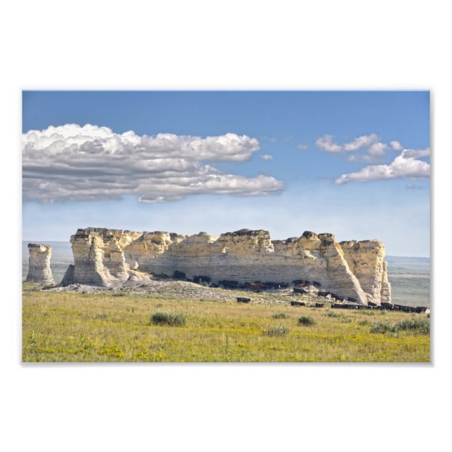 Impression Photo Bataille à Monument Rocks, Kansas (Devant)