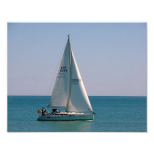 Impression Photo Bateau voilier dans la Méditerranée