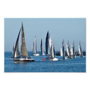 Impression Photo Bateaux À Voiles Entrant Dans La Manche. Marina De