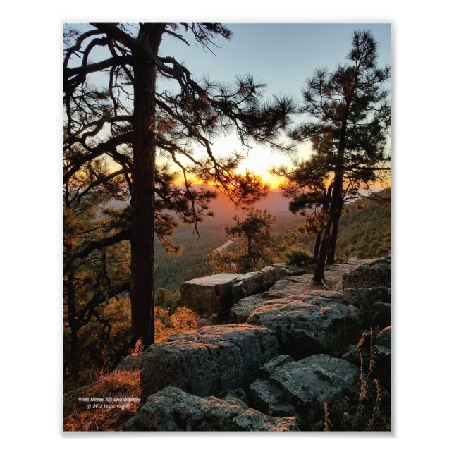 Impression Photo Beau coucher de soleil au Mogollon Rim Arizona (Devant)