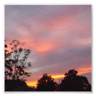 Impression Photo Beau coucher de soleil en Californie.
