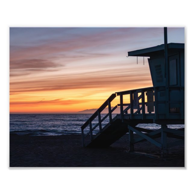 Impression Photo Beau coucher de soleil - Marina Del Rey, CA (Devant)