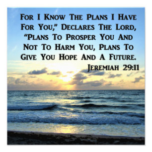 IMPRESSION PHOTO BEAU JEREMIAH 29:11 SKIES BLEUS