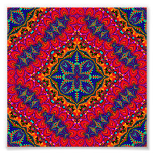 Impression Photo Beau Kaleidoscope coloré