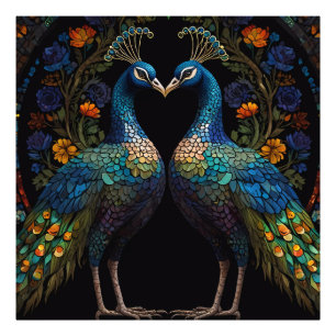 Impression Photo Beau Majestic Peacock Couple Cushion