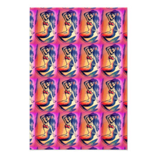 Impression Photo beautés foncé-haired de sirène