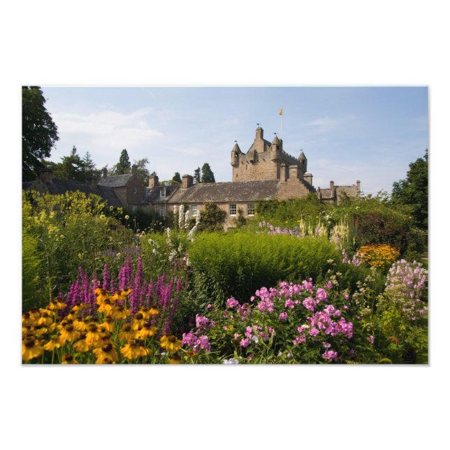 Impression Photo Beaux jardins et célèbre château dans (Devant)