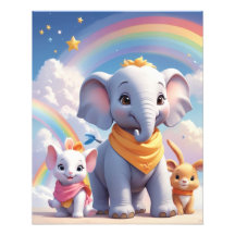 Bébé Animaux Joueurs Mur Art