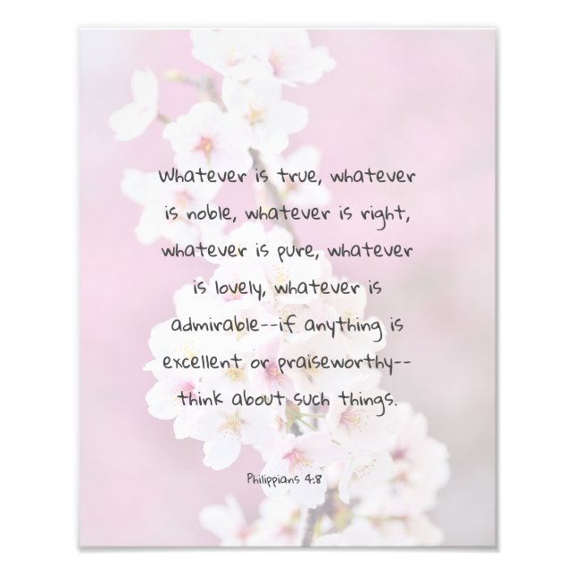 Impression Photo Belle Écriture Bible Verse Citation (Devant)