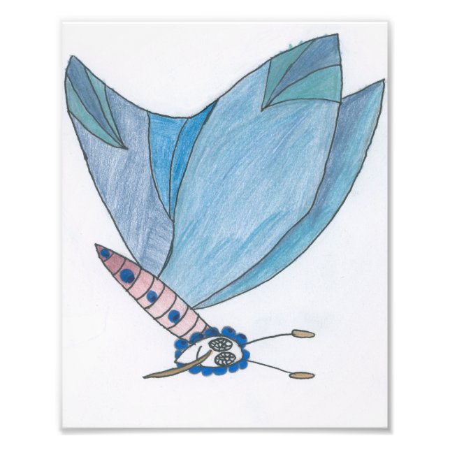 Impression Photo Berry le papillon des bleuets (Devant)