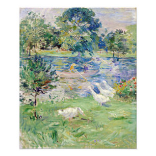 Impression Photo Berthe Morisot - Fille en bateau avec oie