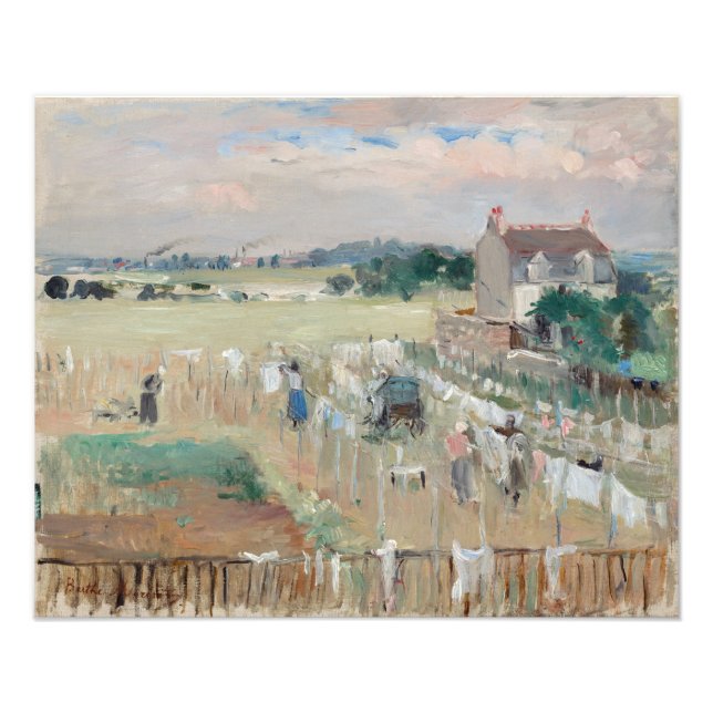 Impression Photo Berthe Morisot - Hanging the Laundry out to Dry (Devant)