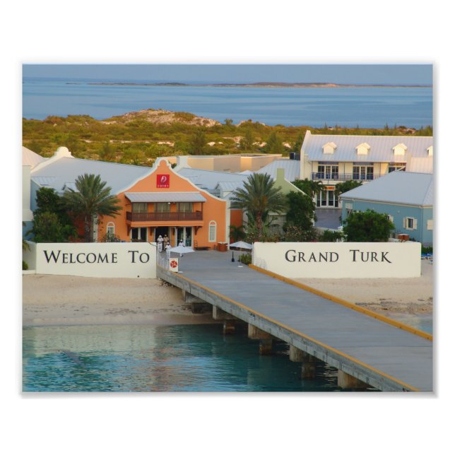 Impression Photo "Bienvenue À Grand Turk", photographie, Caraïbes (Devant)