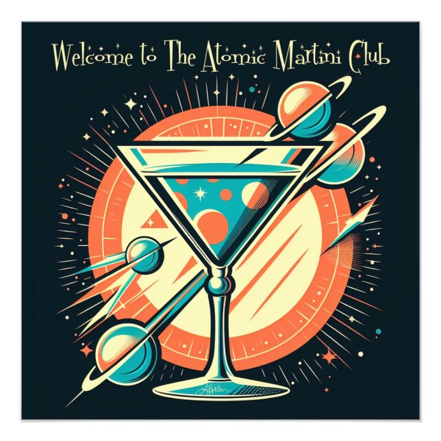 Impression Photo Bienvenue À L'Âge Spatiale Atomic Martini Club (Devant)