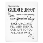 Bienvenue au Mariage Buffet Candy 8 x 10