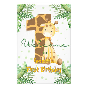Impression Photo Bienvenue pour le 1er anniversaire de la jolie gir