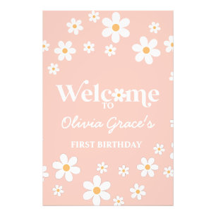 Impression Photo Bienvenue pour le premier anniversaire de Daisy Re