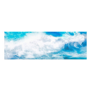 IMPRESSION PHOTO BIENVENUE VAGUES BLEU