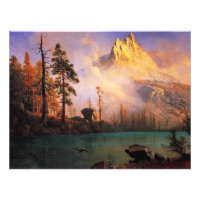 Bierstadt - Lac de la montagne, peinture d'art
