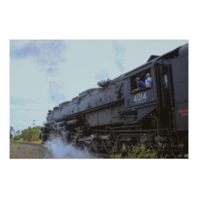 Impression Photo Big Boy 4014 Fumée et vapeur au Kansas (Devant)