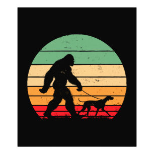 Impression Photo Bigfoot Marchant Chien Pointer Allemand Poil Court