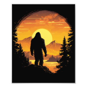 Impression Photo Bigfoot Sasquatch Believer Ranger Retro Vintage