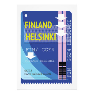 Impression Photo Billets de voyage Finlande Helsinki