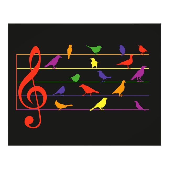 Impression Photo Bird Song, colorful design (Devant)