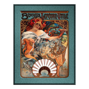 Impression Photo Biscuits Lefevre-Utile Alphonse Mucha tachetés Frm