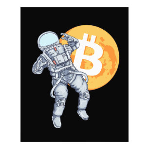 Impression Photo BITCOIN - Astronaute De Crypto - Vers La Lune