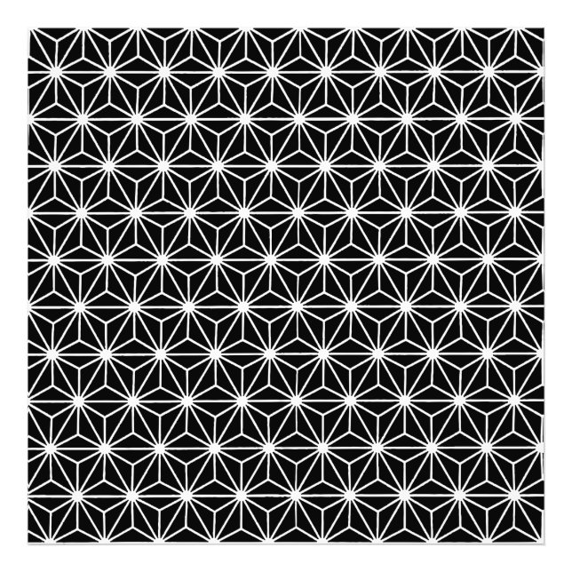 Impression Photo Black And White Art Deco Style Triangles Pattern (Devant)