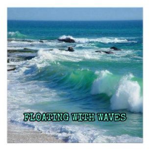 Impression Photo Bleu des vagues océaniques 2.