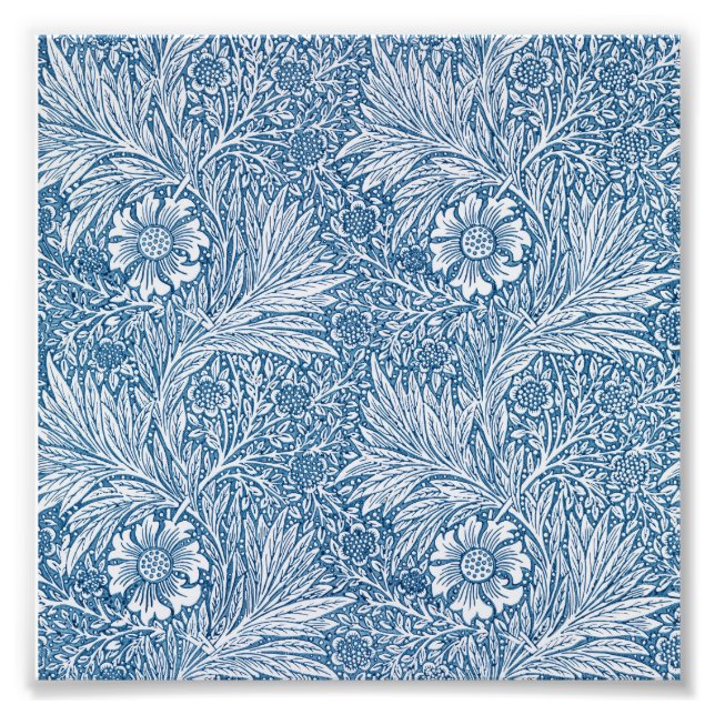 Impression Photo Bleu et blanc William Morris (Devant)