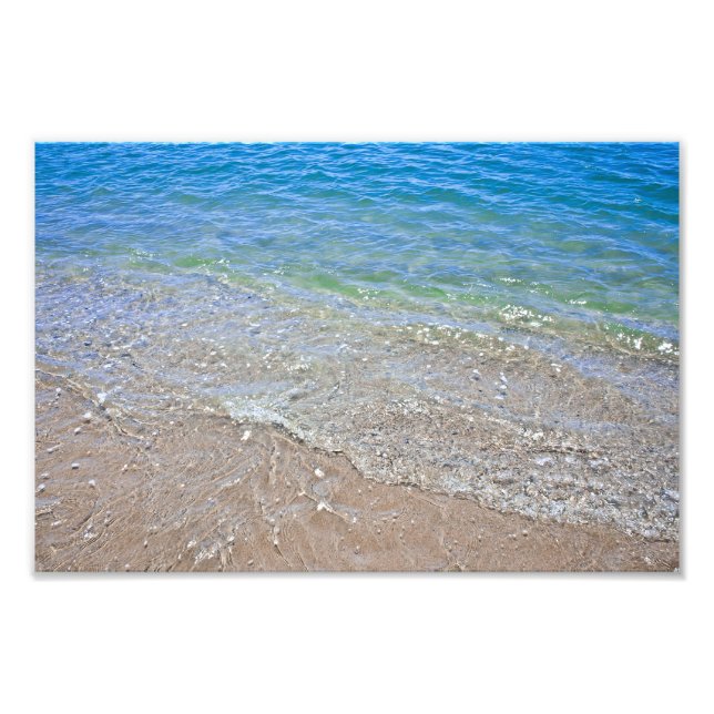 Impression Photo Bleu vert de l'eau Abstraite (Devant)