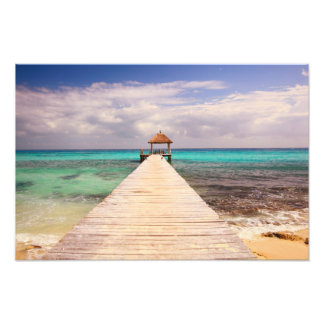Impression Photo Boardwalk Dock dans la mer des Caraïbes