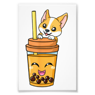 Impression Photo Boba Tapioca Pearls Bubble Milk Tea Drink