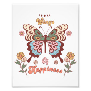 Impression Photo Boho Retro Butterfly Wings