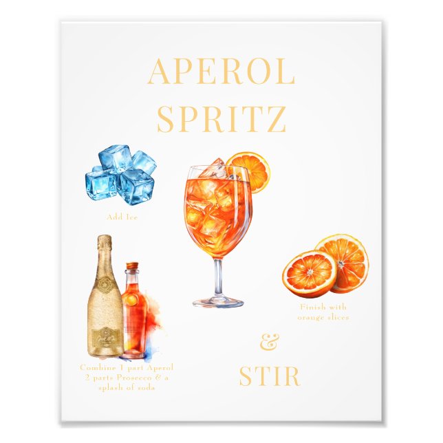 Impression Photo Boisson Aperol Spritz (Devant)