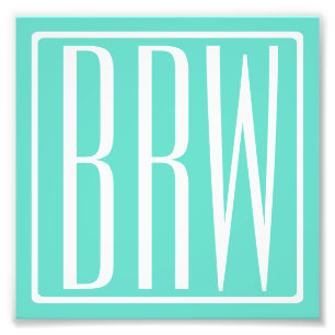 Impression Photo Bold Modern   White on aqua