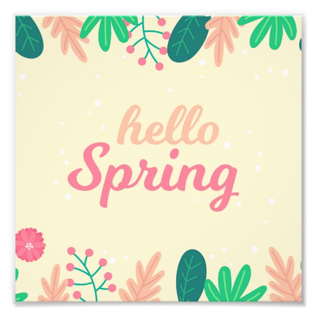 Impression Photo Bonjour printemps (Devant)