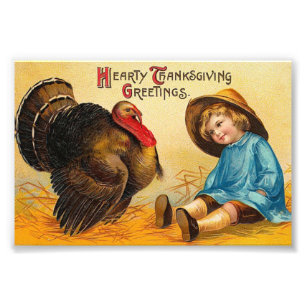 Impression Photo Bonjour Vintage Thanksgiving
