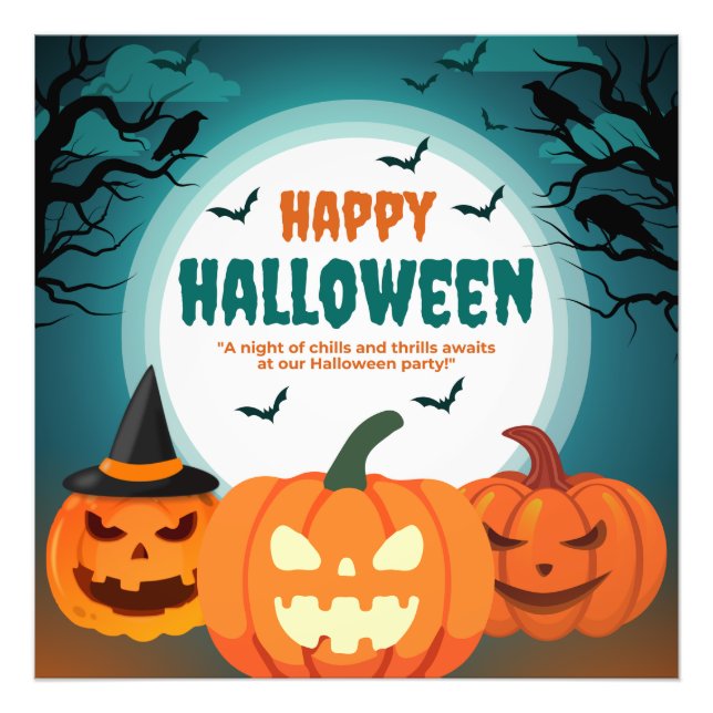 Impression Photo Bonne affiche d'Halloween ! (Devant)