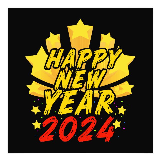 Impression Photo Bonne année 2024 (Devant)