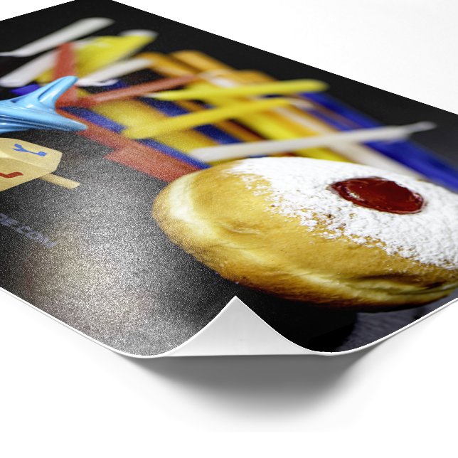 Impression Photo Bonne Hanoukka Star de David menorah Dreidel Slipp (Coin)