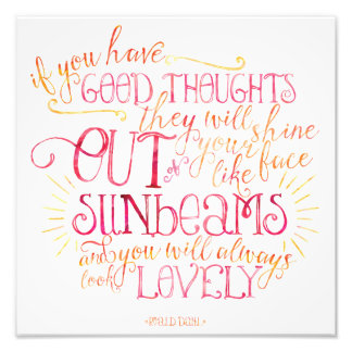 Impression Photo Bonnes pensées Sunbeams